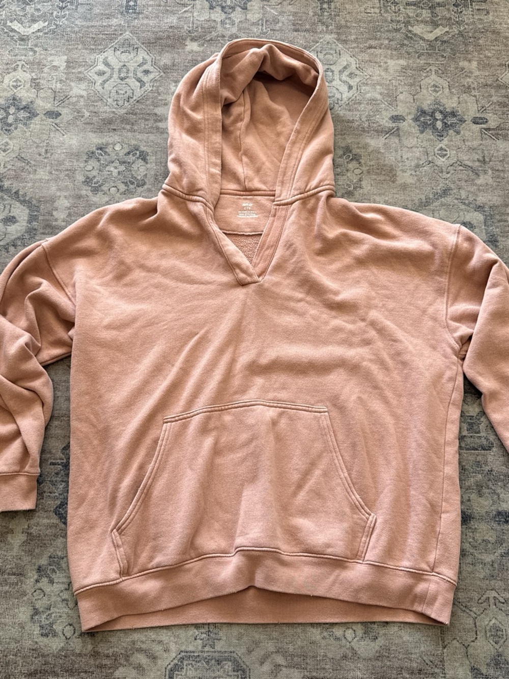 aerie Crewneck Hoodie in Dusty Pink